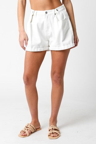 WHITE- Brenda Shorts