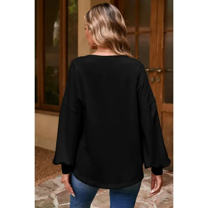 Studded Star Graphic Oversized Top