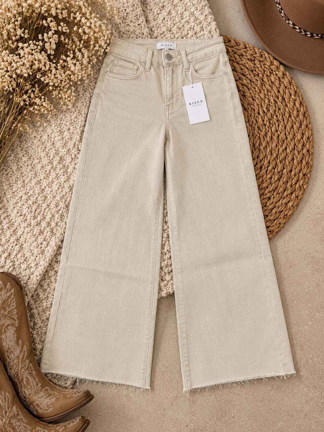 Creme Risen jeans