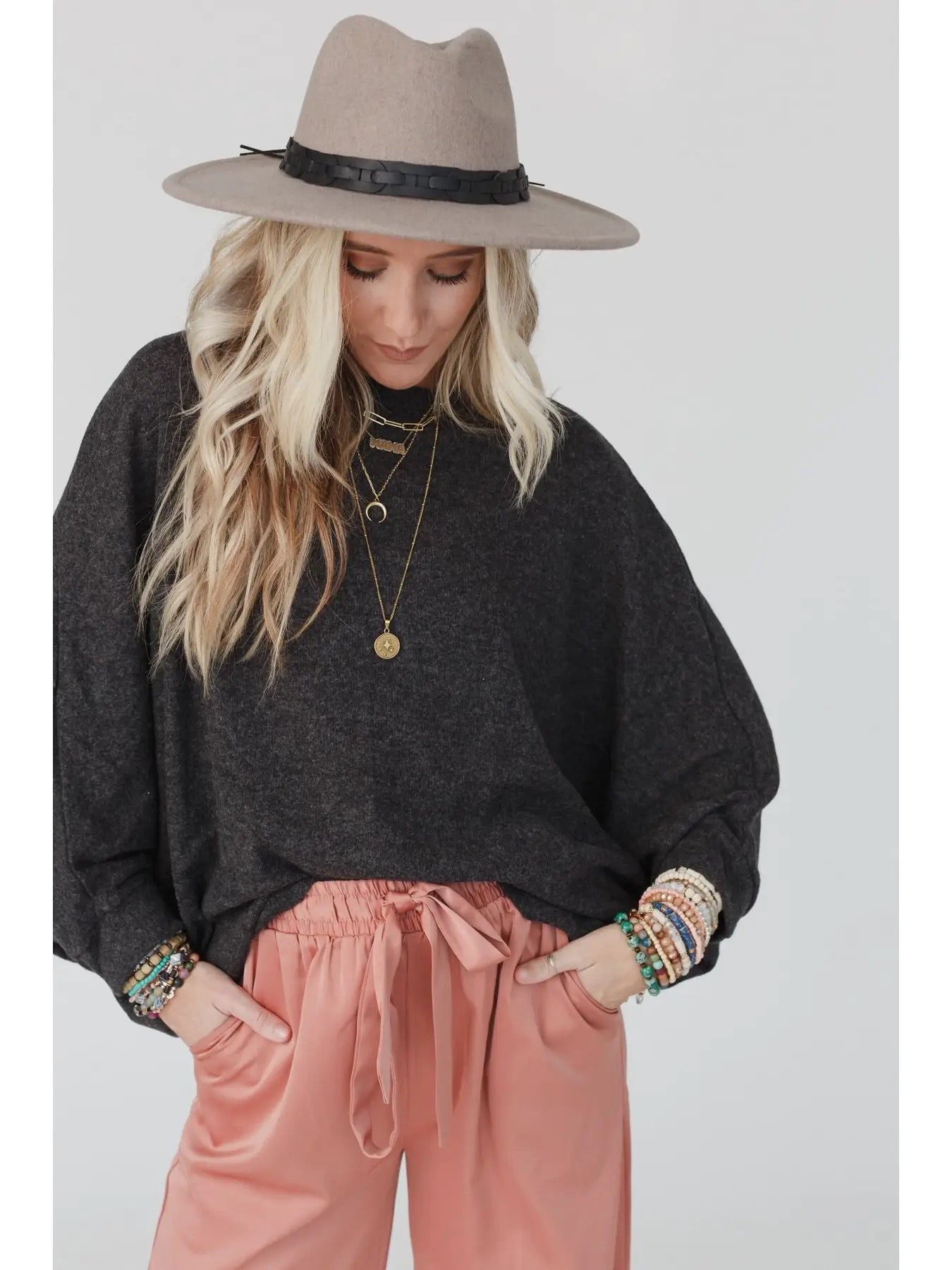 Batwing Sleeve Oversized Sweater