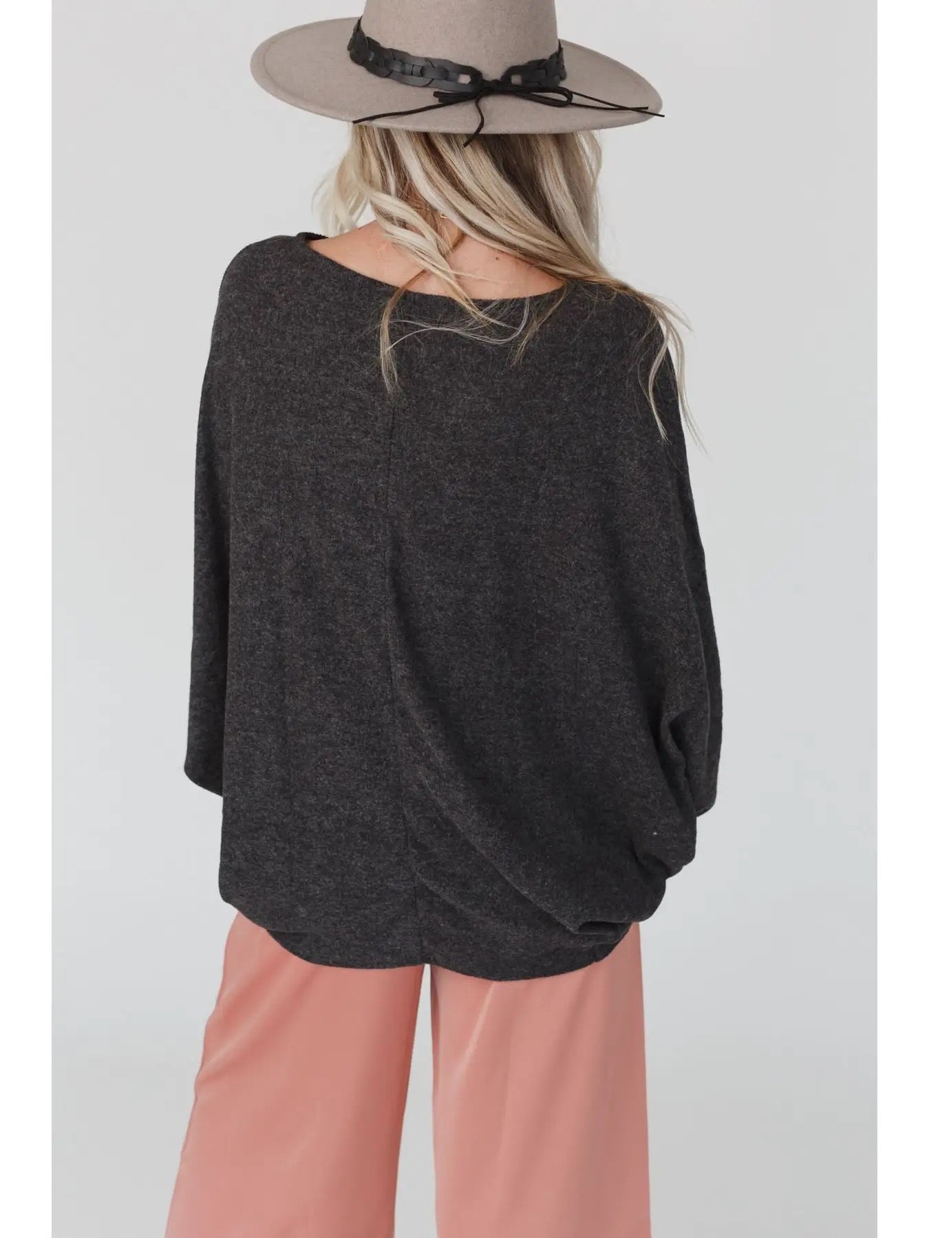 Batwing Sleeve Oversized Sweater
