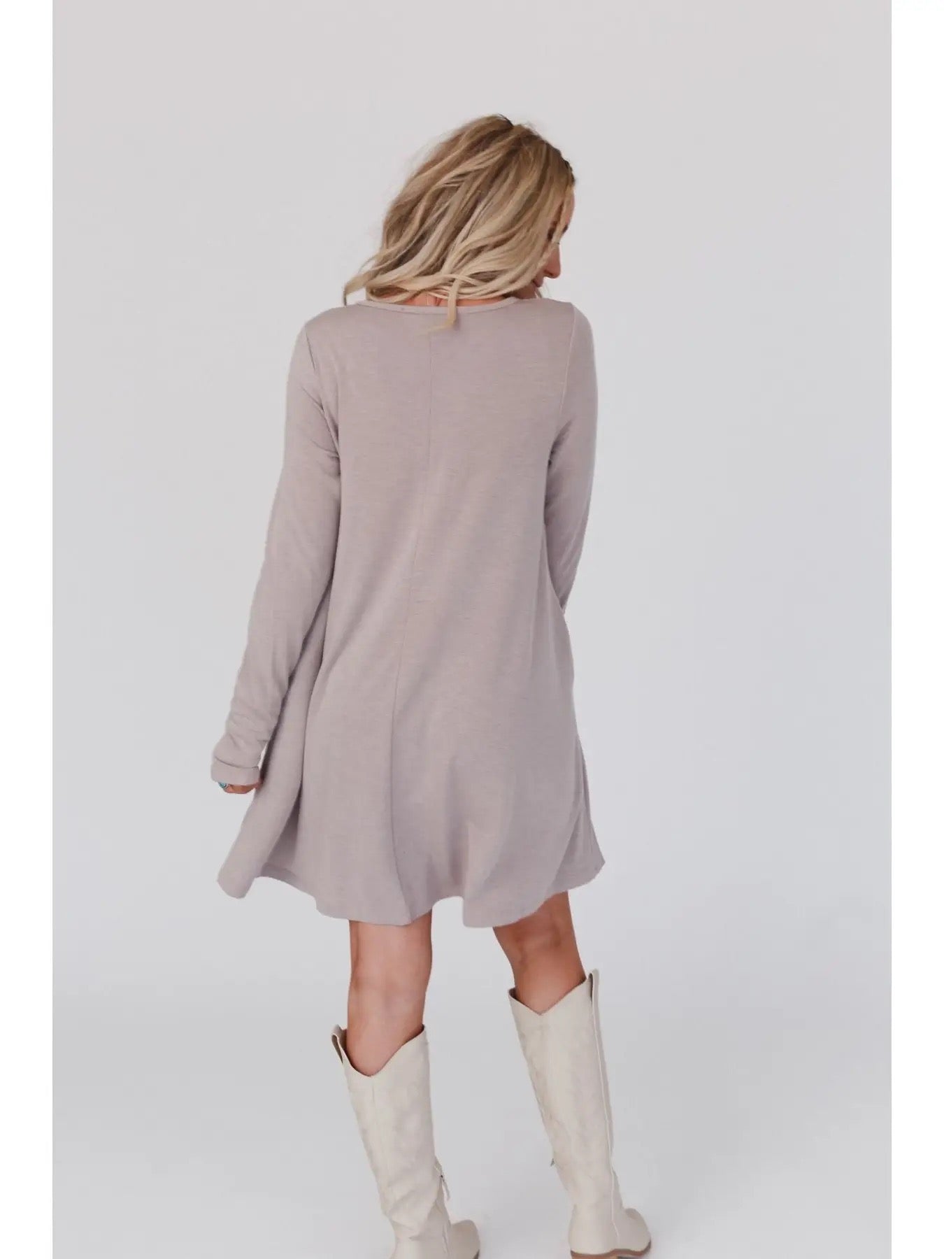 Long Sleeve Crewneck Dress