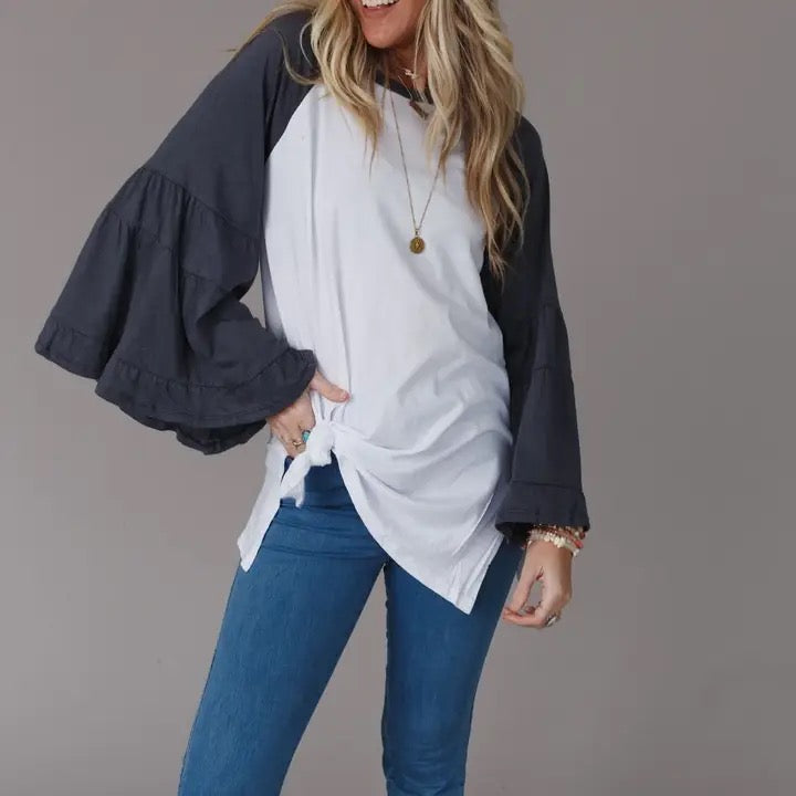 Bell Sleeve Baseball Tee