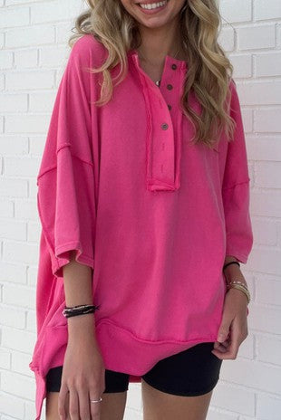 Reverse Seam Wide Sleeve Top