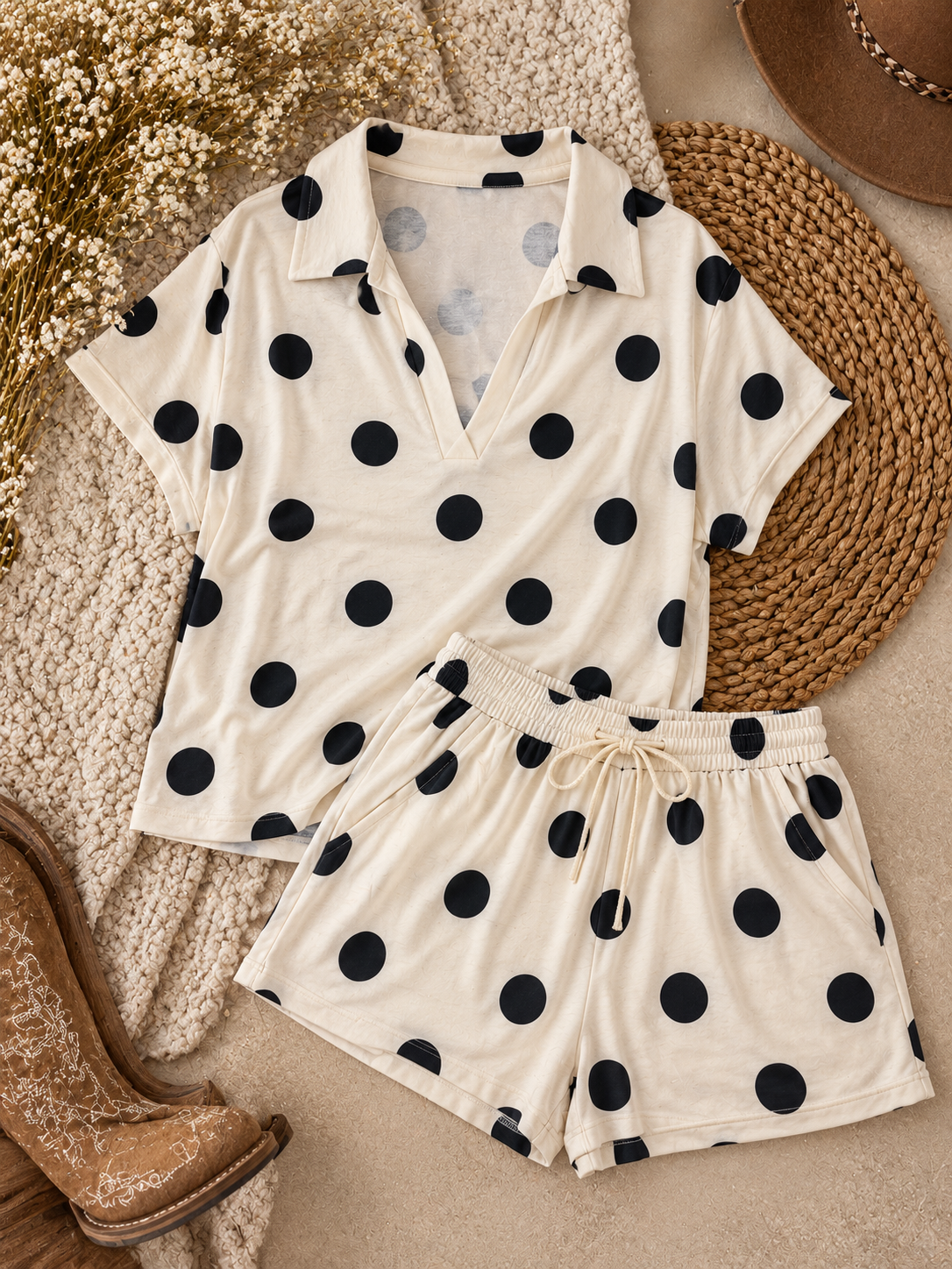 Polka Dot shorts set