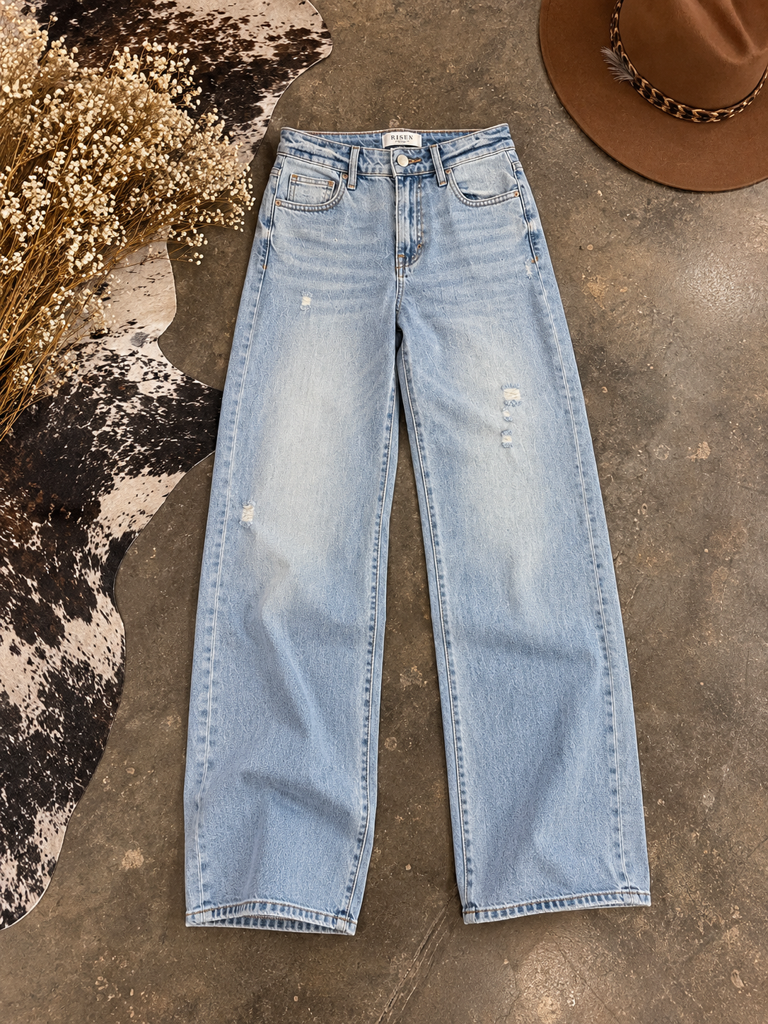 Hidden wideleg jean