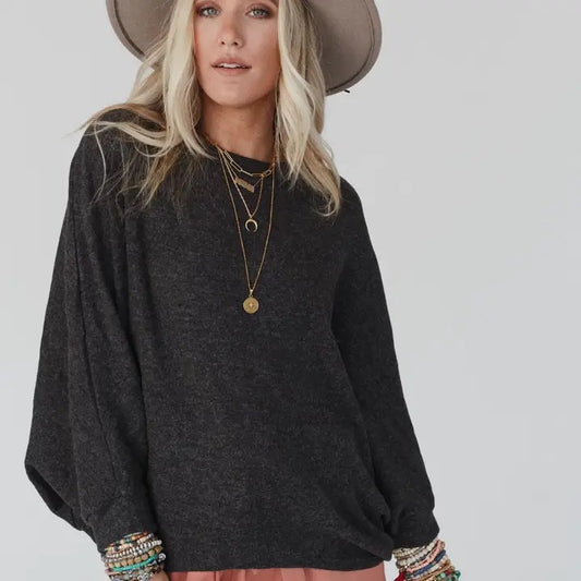 Batwing Sleeve Oversized Sweater